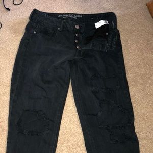 American Eagle “tomgirl” Black Jeans